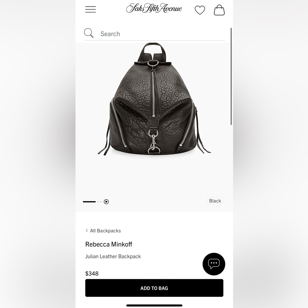 Rebecca Minkoff Black Modern Backpack with Tassels